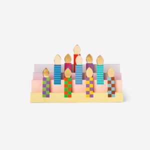 Fold out card with candles and envelope - Image 3