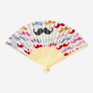 Foldable fan with mustaches - Image 1