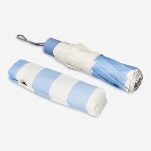 Foldable striped umbrella with UV protection - Image 2