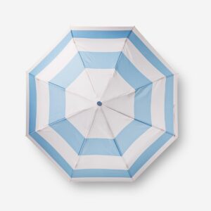 Foldable striped umbrella with UV protection