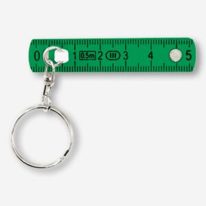 Green Folding Ruler Keychain - Image 1