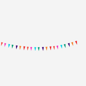 Multi-colour Flag Garland - 10 m