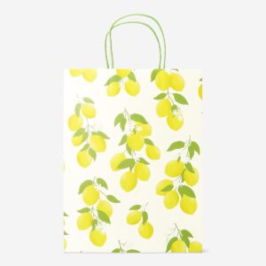 Gift bag with lemon print - Image 2
