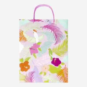 Gift bag with tropical print - Image 1
