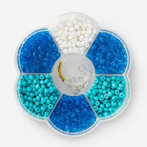 Bead set with string - Blue glass beads
