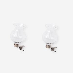 Glass decorations with clips for flowers - 2 pcs - Image 3