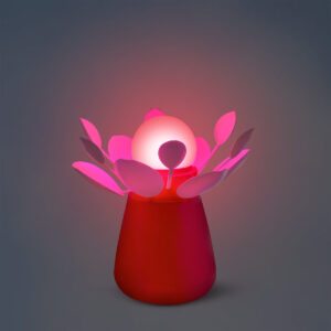 Glowing red flower lamp that moves - Image 2