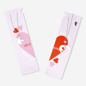 Gold friendship puzzle piece necklaces - 2 pcs - Image 2