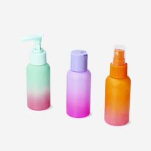 Gradient travel bottles in bag - 3 pcs - Image 3