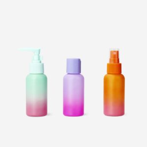 Gradient travel bottles in bag - 3 pcs - Image 2