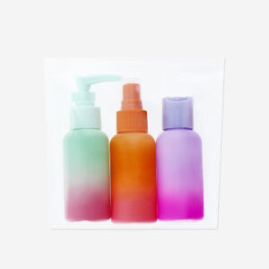Gradient travel bottles in bag - 3 pcs