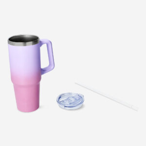 Gradient tumbler with lid and straw - 850 ml - Image 3