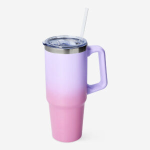 Gradient tumbler with lid and straw - 850 ml - Image 2