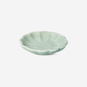 Green flower shaped dish - 10 cm - Image 1