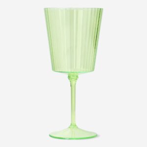 Green plastic wine glass - 370 ml - Image 2