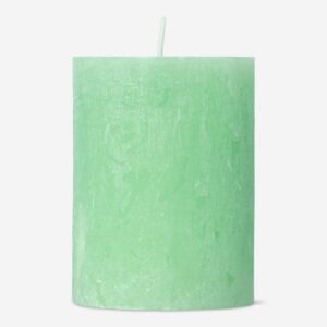 Green Rustic Pillar Candle - 8 cm - Image 2