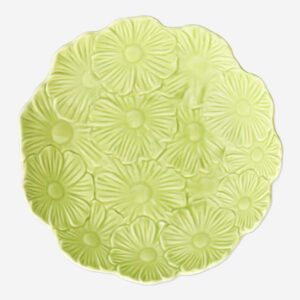 Green salad bowl with flowers - Large - Image 2