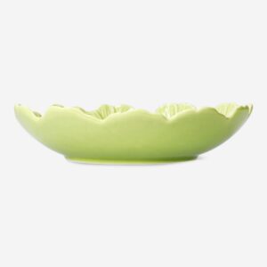 Green salad bowl with flowers - Large - Image 3