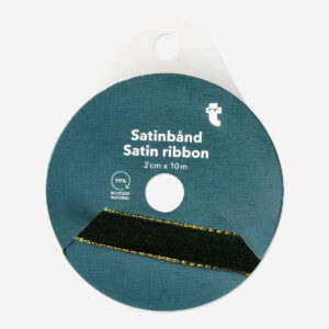 Green satin ribbon - 10 m - Image 1