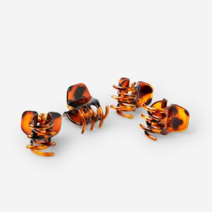 Brown Hair Clips - 4 pcs - Image 2
