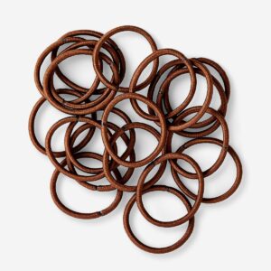 Brown Hair Elastics - 20 pcs - Image 1