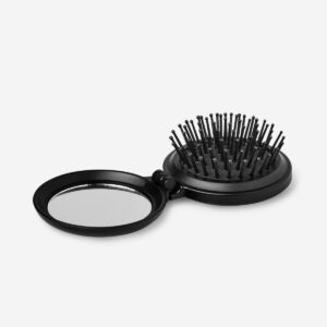 Black hairbrush with mirror - Image 2