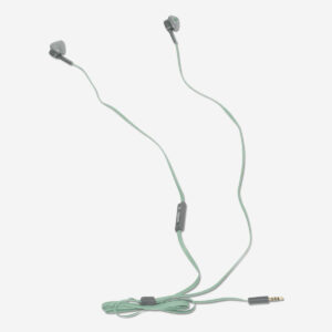 Green Earphones with Jack and Microphone - Image 1