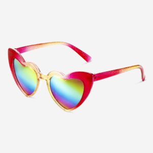 Heart shaped glitter sunglasses - for children - Image 2