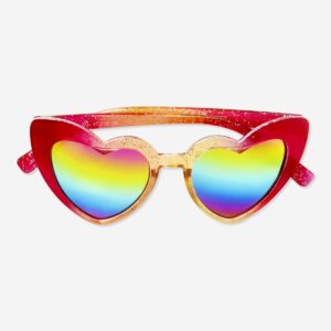 Heart shaped glitter sunglasses - for children - Image 3