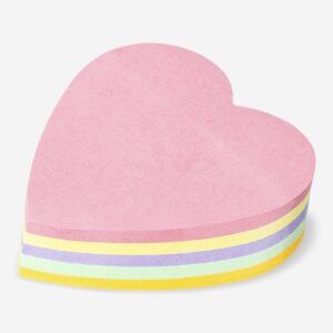Heart shaped sticky memos