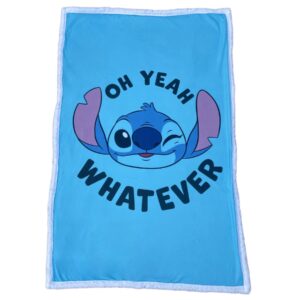 Lilo & Stitch Fleece Blanket - Sherpa - Oh Yeah - Image 1