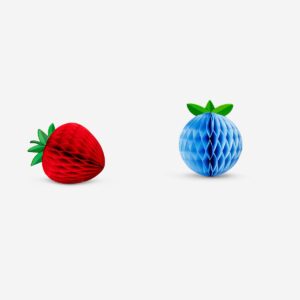 Honeycomb berry table decorations - 6 pcs - Image 3