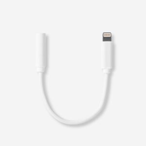White Jack Plug Adaptor - Fits Lightning