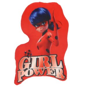 Miraculous Ladybug Cushion Shaped Velour Girl Power - Image 1