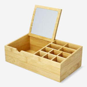 Large cosmetic organiser with mirror - Image 1