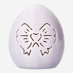LED glowing egg with bow design - Image 1