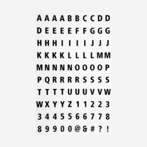 Extra A5 light box letters, symbols and numbers - 100 pcs - Image 1