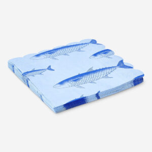 Maritime napkins with fish - 16 pcs - Image 2
