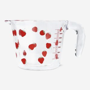 Measuring cup with strawberry print - Image 1
