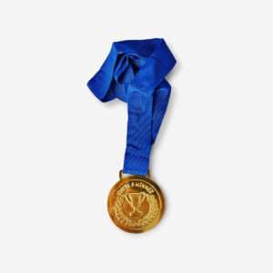 Gold Medal with Blue Ribbon - Image 1