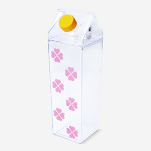 Milk carton shaped pink drinking bottle - 500 ml - Image 3