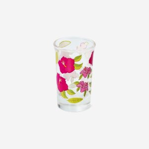 Mini drinking glass with tropical print - Image 1
