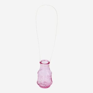Mini pink glass vase