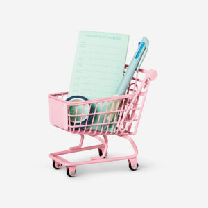 Mini pink shopping cart - Image 2