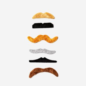 Self-Adhesive Moustaches - 6 pcs - Image 1
