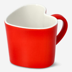 Heart shaped red mug - 330 ml - Image 1