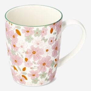 Mug with flowers - 330 ml - Image 1
