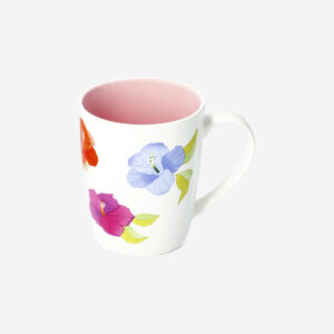 Mug with tropical flowers - 340 ml - Image 1
