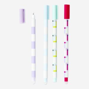 Multi-Coloured Erasable Pens - 4 pcs - Image 2