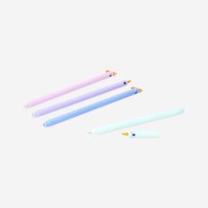 Multi-coloured gel ink pens with parrot topper - 4 pcs - Image 3